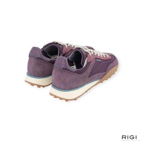 Hoff Bridge MKII Aubergine dames sneaker in paars suede en nylon.