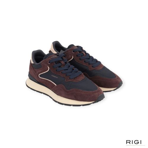 Hoff City Brown sneaker in bruin, blauw suède met nylon voor dames en heren. 