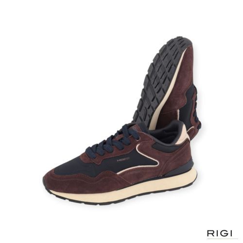Hoff City Brown sneaker in bruin, blauw suède met nylon voor dames en heren. 