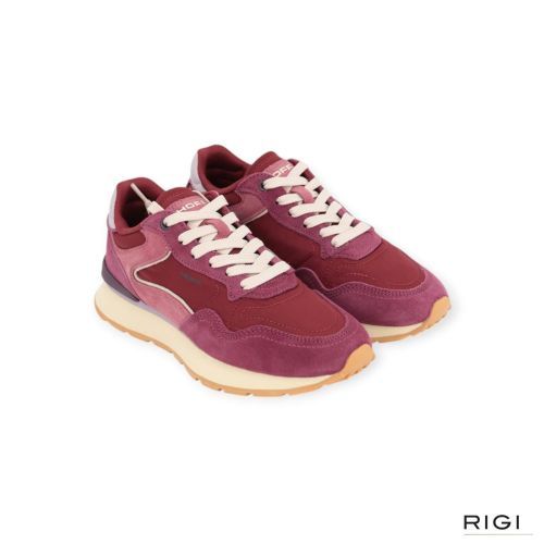 Hoff City Cherry sneaker in bordeaux suède met nylon voor dames. Hoff City Cherry sneaker in bordeaux suède met nylon voor dames.
