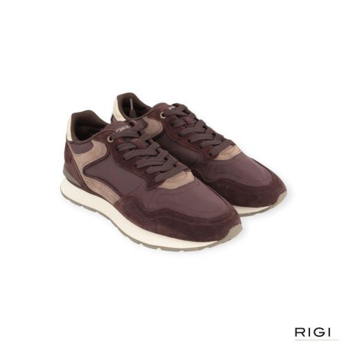 Hoff City Chocolate sneaker in chocolate bruin suède met nylon voor heren. Hoff City Chocolate sneaker in chocolate bruin suède met nylon voor heren.