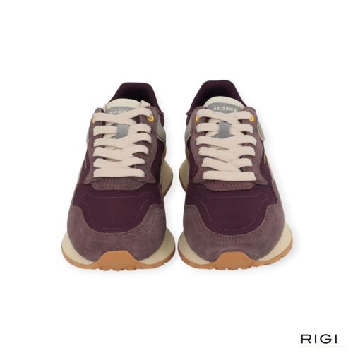 Hoff City Chroma Aubergine sneaker in paars, blauw suède met nylon voor dames.
