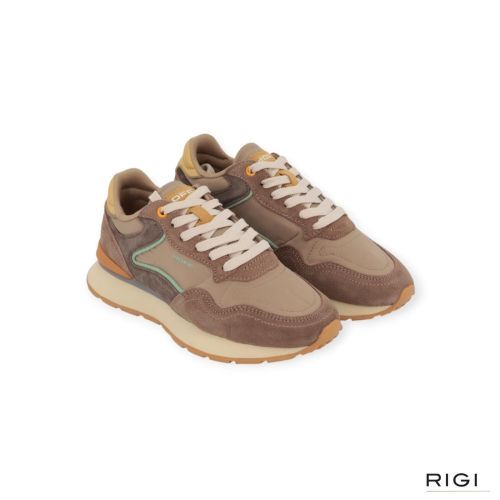 Hoff City Chroma camel sneaker in camel suède met nylon voor dames. Hoff City Chroma camel sneaker in camel suède met nylon voor dames.