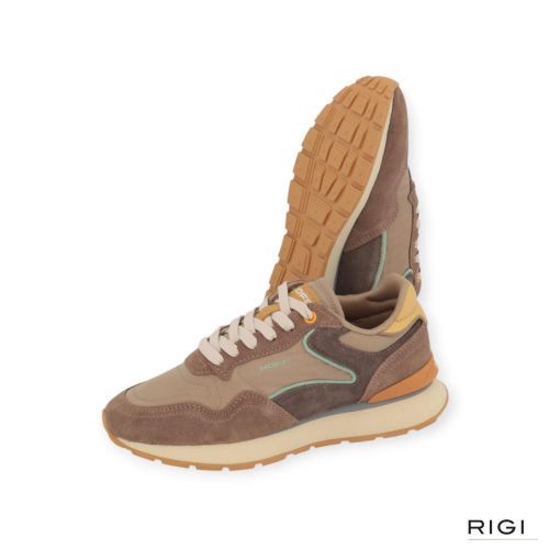 Hoff City Chroma camel sneaker in camel suède met nylon voor dames. Hoff City Chroma camel sneaker in camel suède met nylon voor dames.