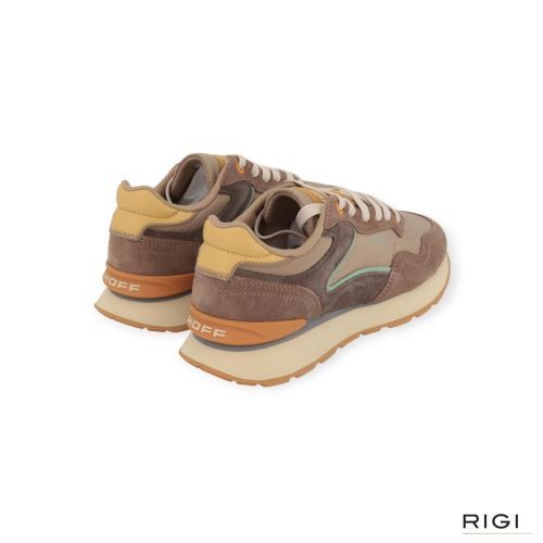 Hoff City Chroma camel sneaker in camel suède met nylon voor dames. Hoff City Chroma camel sneaker in camel suède met nylon voor dames.