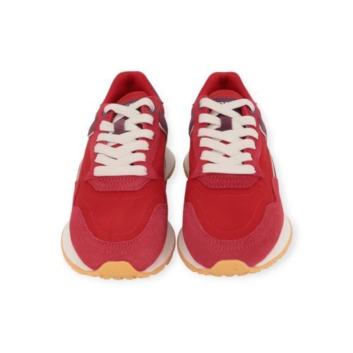 Hoff City Dopamine Berry sneaker in rood suède met nylon voor dames. Hoff City Dopamine Berry sneaker in rood suède met nylon voor dames.