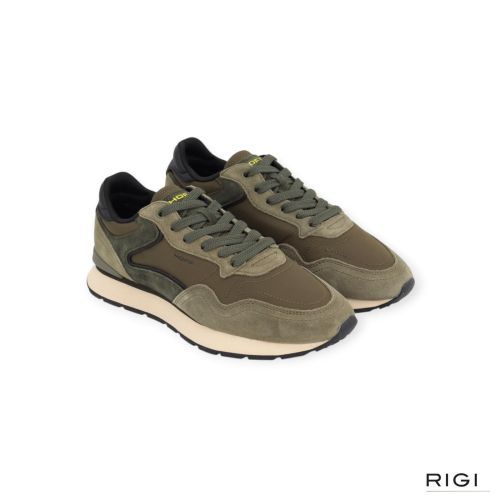 Hoff City Green sneaker in groen suède met nylon voor heren. Hoff City Green sneaker in groen suède met nylon voor heren.