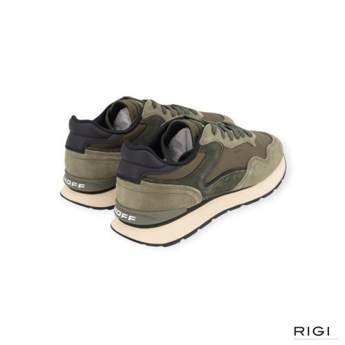 Hoff City Green sneaker in groen suède met nylon voor heren. Hoff City Green sneaker in groen suède met nylon voor heren.
