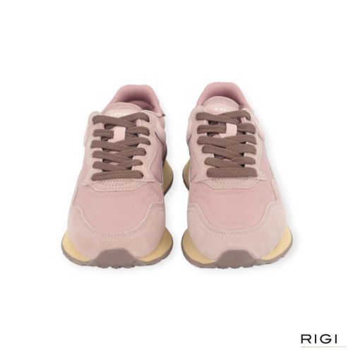 Hoff City Retro Rosewood sneaker in roze suède met nylon voor dames. 