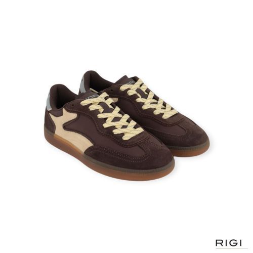 Hoff Park Chocolate sneaker in bruin suède met butterkleur voor dames en heren. 