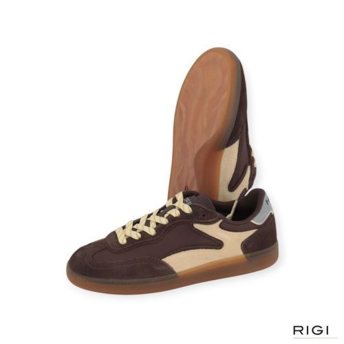 Hoff Park Chocolate sneaker in bruin suède met butterkleur voor dames en heren. 