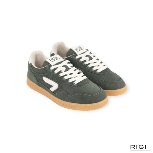 Hub Vancouver M8501S47 heren sneaker in groen suede leer. Hub Vancouver M8501S47 heren sneaker in groen suede leer.