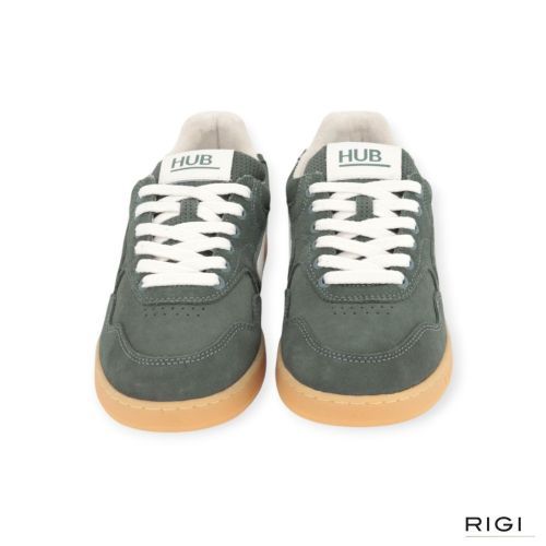 Hub Vancouver M8501S47 heren sneaker in groen suede leer. Hub Vancouver M8501S47 heren sneaker in groen suede leer.