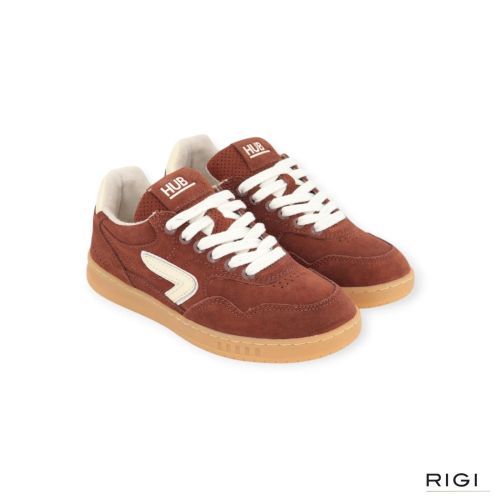 Hub Vancouver dames sneaker in cognac / brick kleur suede. Hub Vancouver dames sneaker in cognac / brick kleur suede.