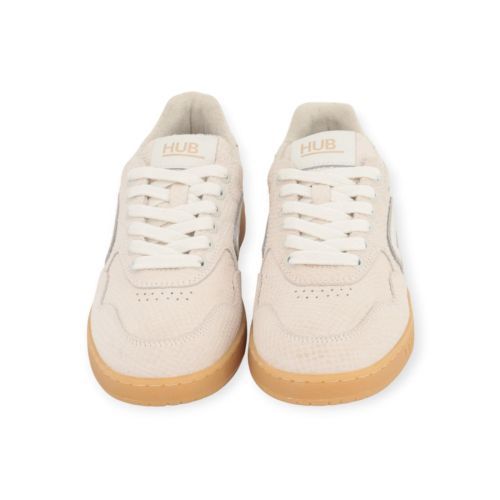 Hub Vancouver S52 sneaker voor dames in off wit suède. Hub Vancouver S52 sneaker voor dames in off wit suède.