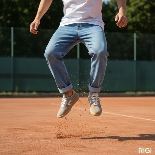 Hub Vancouver sneaker voor heren in zand suède met wit leer.