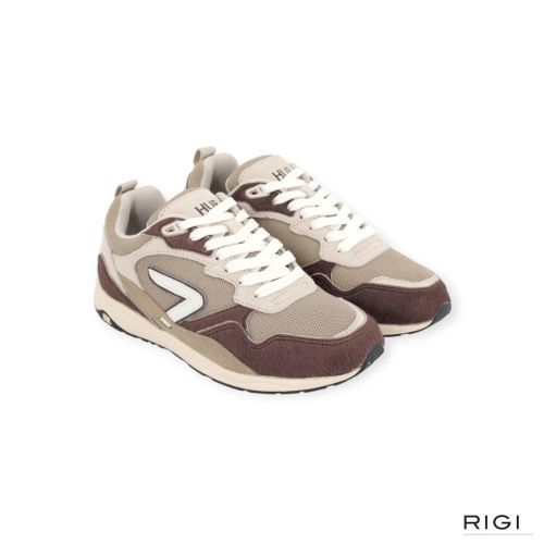 Hub Wave Pony dames sneaker in het licht bruin met bruin pony. Hub Wave Pony dames sneaker in het licht bruin met bruin pony.