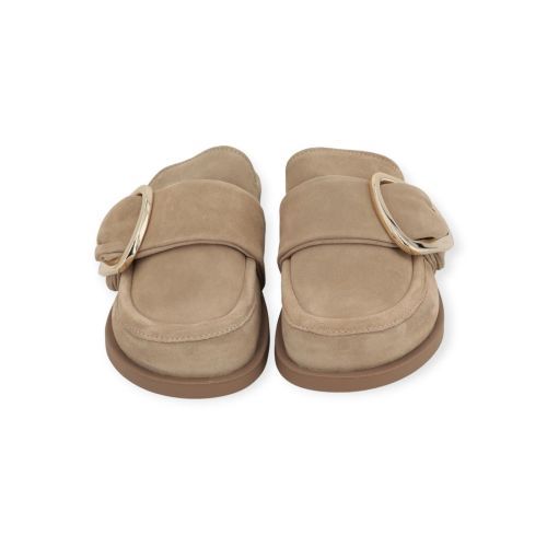 Inuikii Mule Soft muil in beige suède voor dames. Inuikii Mule Soft muil in beige suède voor dames.