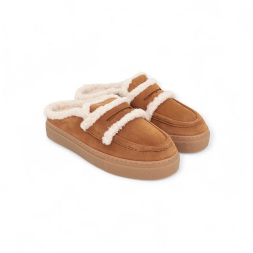 Inuikii Slipper - Muiltje  Cognac dames (Mule Wool 1004.017.0011.150 - Mule Wool 1004.017.0011.150) - Rigi