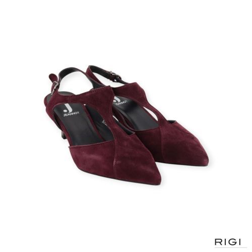 Jeannot BJ5672 pump in bordeaux suède voor dames. 