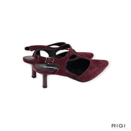 Jeannot BJ5672 pump in bordeaux suède voor dames. 