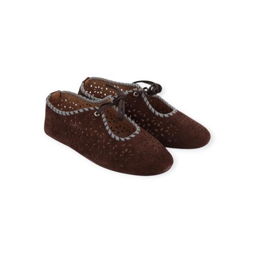 Jeida J84 ballerina voor dames in bruin suède. 