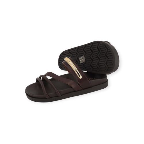 Jeida J905 slipper, muil voor dames in bruin leer. 