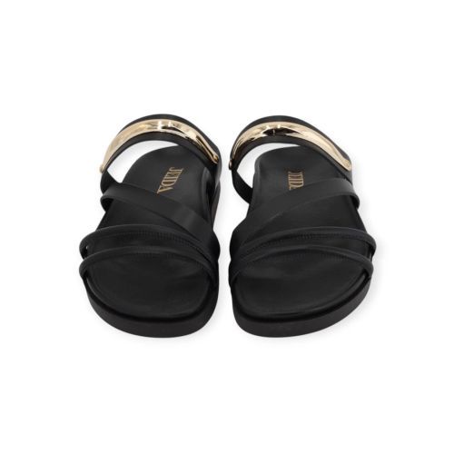 Jeida J905 slipper, muil voor dames in zwart leer. 