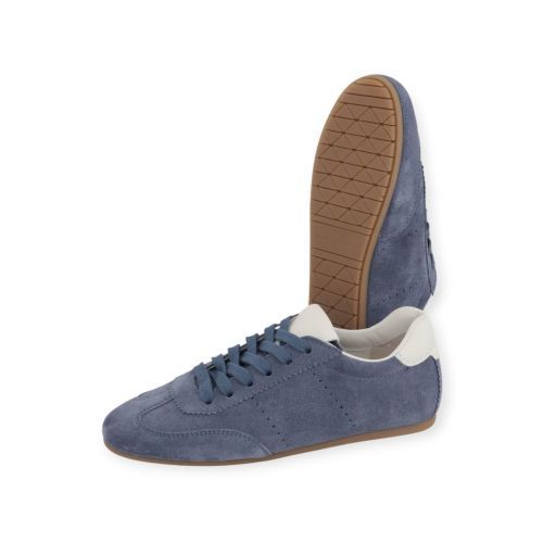 Kennel & Schmenger drop dames sneaker in jeans suede leer. Kennel & Schmenger drop dames sneaker in jeans suede leer.