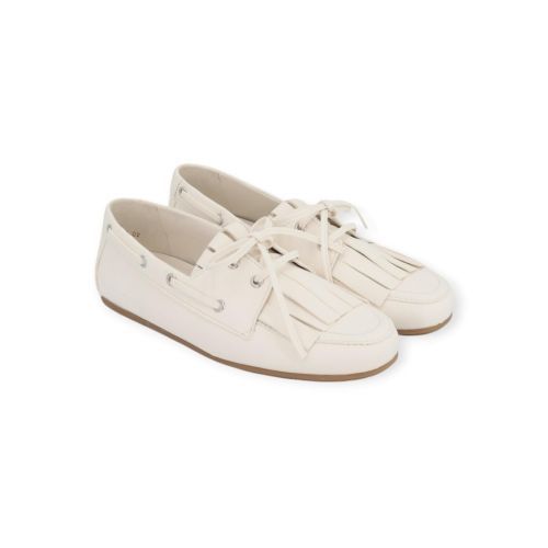 Kennel & Schmenger Drop mocassin, bootschoen in offwit leer voor dames. 