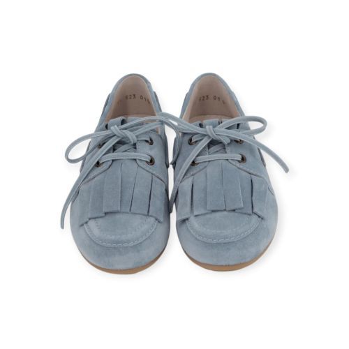 Kennel & Schmenger Drop mocassin, bootschoen in lichtblauw suède voor dames. 