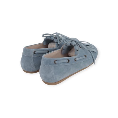 Kennel & Schmenger Drop mocassin, bootschoen in lichtblauw suède voor dames. 