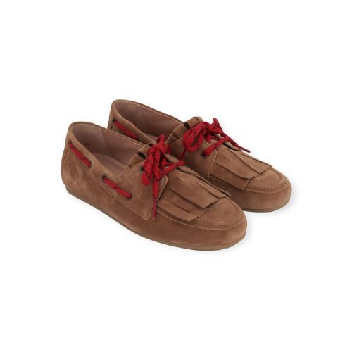 Kennel & Schmenger Drop mocassin in cognac suède voor dames. Kennel & Schmenger Drop mocassin in cognac suède voor dames.