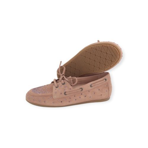 Kennel & Schmenger Drop mocassin bootschoen in roze suède voor dames.