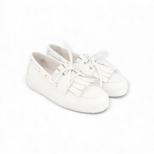 Kennel & Schmenger Leni dames mocassin / bootschoen in wit. Kennel & Schmenger Leni dames mocassin / bootschoen in wit.