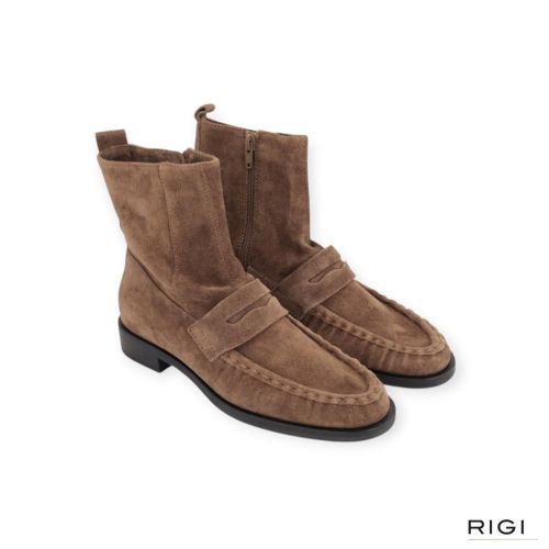 Kennel & Schmenger Mill dames enkellaars in taupe / licht bruin suede leer. Kennel & Schmenger Mill dames enkellaars in taupe / licht bruin suede leer.