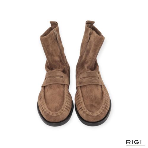 Kennel & Schmenger Mill dames enkellaars in taupe / licht bruin suede leer. Kennel & Schmenger Mill dames enkellaars in taupe / licht bruin suede leer.