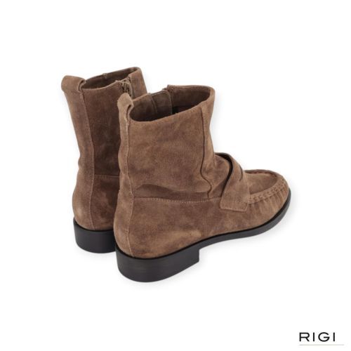 Kennel & Schmenger Mill dames enkellaars in taupe / licht bruin suede leer. Kennel & Schmenger Mill dames enkellaars in taupe / licht bruin suede leer.