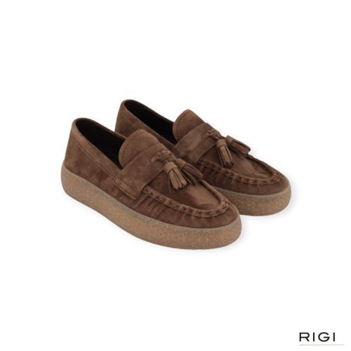 Kennel & Schmenger PIT 217108-0120 dames mocassin in bruin suede. Kennel & Schmenger PIT 217108-0120 dames mocassin in bruin suede.