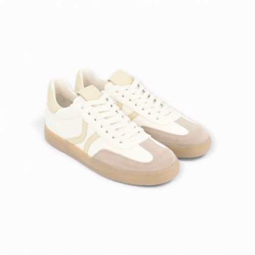 Kennel & Schmenger Pop dames sneaker off wit met licht geel. Kennel & Schmenger Pop dames sneaker off wit met licht geel.