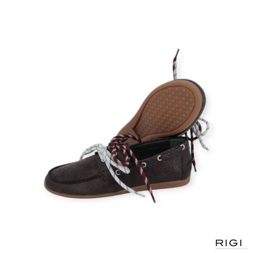Kirruna MOC 10 mocassin in bordeaux python leer voor dames.