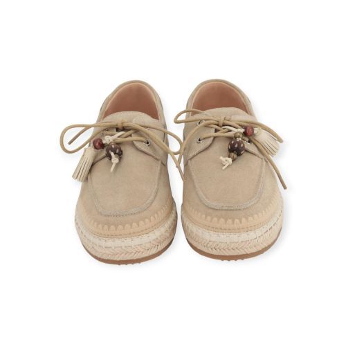 Lara Manni dames veter in het beige suede.