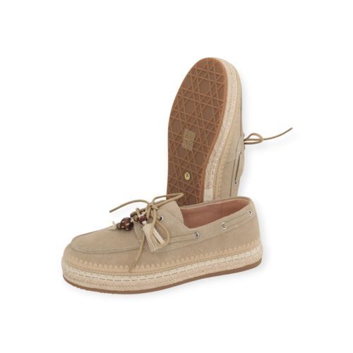 Lara Manni dames veter in het beige suede.