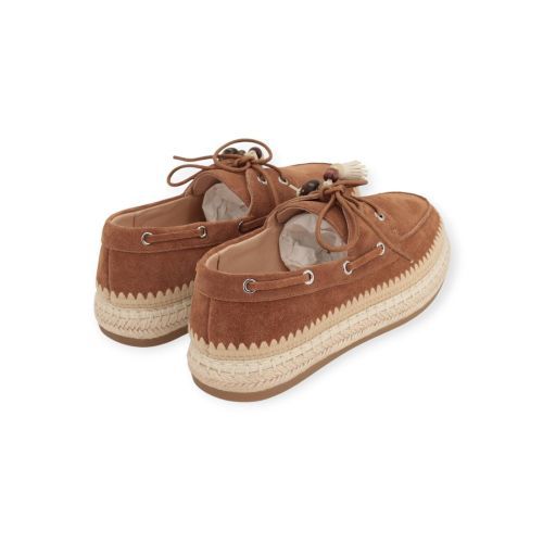 Lara Manni dames veter in het cognac suede.