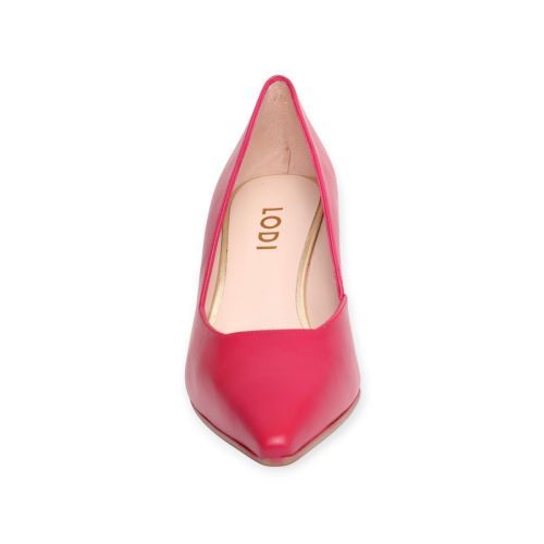 Lodi dames pump in fuchsia leer op hak Jole