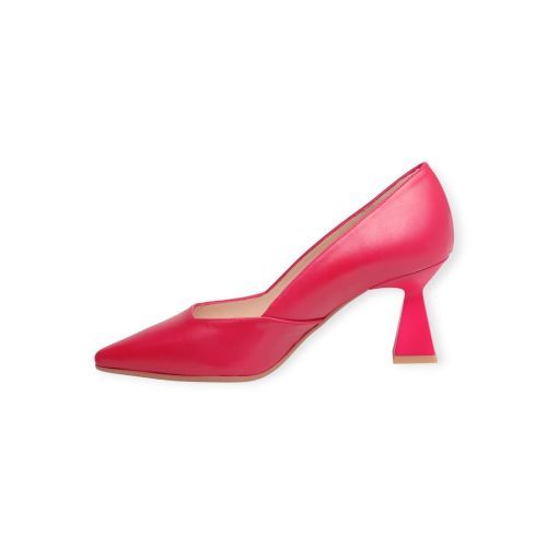 Lodi dames pump in fuchsia leer op hak Jole