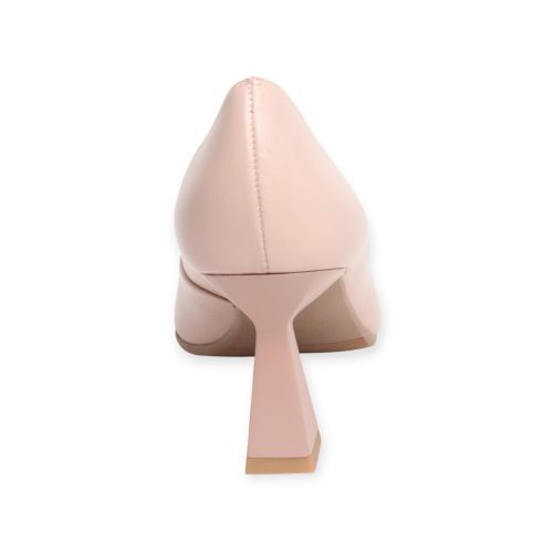 Lodi dames pump in donker nude leer op hak Jole