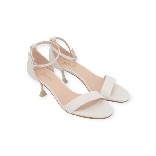 Lodi Jose sandaal in wit leer leer voor dames. 