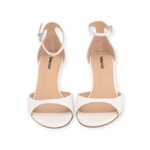 Lola Cruz Kumala Sandaal voor dames in wit leer. Lola Cruz Kumala Sandaal voor dames in wit leer.