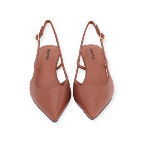 Lola Cruz Rhina Pump voor dames in cognac leer.